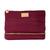 Laura Geller Quilted Makeup Bag with Brush Case, Burgundy